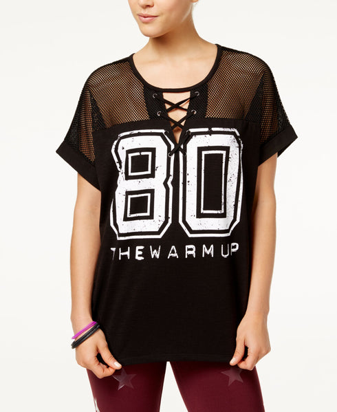 Jessica Simpson The Warm Up Lace Up Football T-Shirt